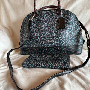 Coach Sierra Ranch Prairie Wildflower Satchel Bag w/Wallet